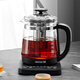 Joyoung 1.7L large capacity health kettle, thermal insulation tea kettle, health electric tea kettle, multifunctional flower tea kettle, household fully automatic tea kettle, glass electric kettle, intelligent temperature adjustment kettle, black 1.7L, free 304 stainless steel tea basket