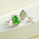 Heart Ginseng Jade Guaranteed Price 11.11 S925 Silver Inlaid Jade Gourd Earrings Women's Silver Inlaid Jade Earrings
