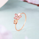 Saturday blessing 18K gold ring female Sakura drunk series color gold ring KIHH016836 No. 13 birthday gift