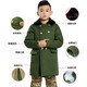 Thunder Spear Children's Army Cotton Coat Thickened and Warm Internet Celebrity Baby Cotton Jacket Winter Boys Primary School Coat Army Green Coat Army Green (Children's Cotton Coat) Small Size Recommended Height 115-130 cm