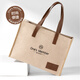 One s Member imitation linen handbag tote bag