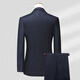Pierre Cardin wool suit suit men's jacket autumn and winter new high-end suit middle-aged men's business dress suit suit for men (8985 style) blue vertical stripe L (175) pants default size 34 - for other sizes, please leave a message for waist size or contact customer service