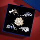 Dawn color flower brooch, weekly gift box, high-end corsage, suit pin, accessories, high-end birthday gift, practical style, five brooch set H122
