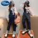 Disney Girls' Overalls Set Spring and Autumn 2024 New Style Children's Autumn Clothing Internet Celebrities Big Children's Autumn Fashionable Set Blue Overalls + Bear 120