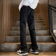 Джинсы Digada, мужские осенние и зимние новые сексуальные и красивые брюки, мужские прямые брюки узкого кроя в американском стиле DFFS-720, черные, стандартные, L рекомендуется 120-135 Джин Джин равен 0,5 кг