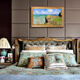 
Monet, the world famous painting of the Emperor's Flag, cliff walk, hand-painted landscape oil painting, living room decoration painting, entrance dining room bedroom hanging painting 692 gold solid wood frame 120X80