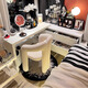 Yiyan Cream Style Nordic Internet Celebrity Makeup Chair Designer Live Broadcast Modern Simple Bedroom Home Light Luxurious Dressing Table Stool and Chair Off-White Velvet 90% Customers Choose