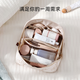 EACHY Cosmetic Bag Light Luxury Premium 2024 New Portable Cosmetic Storage Bag for Women Large Capacity Partitioned Storage French White-L Original Design Flower Series
