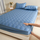 Class A 100-count satin cotton quilted thickened sheet pure cotton non-slip Simmons mattress protector can be customized Diamond grid--sapphire blue customized model--supports customization of any size