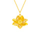 Jin Xiaoxiu gold necklace for women 999 pure gold lotus pendant lotus lotus bud pendant new holiday gift 1g, lotus lotus for two generations, more refund, less supplement