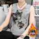 Modalde velvet warm vest for men in autumn and winter 2025 new style inside wear base plus velvet for men's heatless style 9922 XL 125-140Jin [Jin equals 0.5 kg]