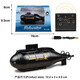 官方遥控迷你六通潜水艇电动无线摇控核潜艇模型戏水儿童夏天玩具 超萌绿色遥控潜水艇589