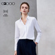 G2000 comes with free necklace/modal elastic/same style in the mall, women's 2025 autumn and winter long-sleeved shirt
