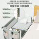 Coolbaby folding crib can be spliced into a large bed with one-click opening and closing, multifunctional crib pine gray standard model