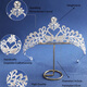 This sea crown tiara children's hair accessories hairband proposal certificate crown birthday gift crown headband crystal tiara crown tiara swan style
