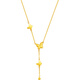 Saturday Blessing Yellow 18K Gold Necklace Color Gold Butterfly Necklace Girl Birthday Gift C0614463 40+5cm