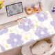 Ye Yu purple butterfly flower mouse pad super large high-value girl wrist guard computer office writing mat table pad RK-3893丨Purple thickened lock edge 57 cm * 33 cm 2MM