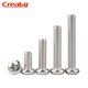Creaby304 stainless steel cross round head screws pan head bolts screws switch socket panel machine wire M4*10 50 pieces