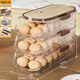 ASCOR egg storage box side door storage organizer refrigerator special food-grade rolling device for rolling eggs, fresh-keeping rack holder, double row - three layers
