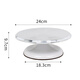 Ulanya aluminum alloy cake decorating turntable birthday cake turntable household commercial baking tools rotating plastering tray aluminum alloy turntable + ABS base white