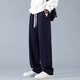 
Foss Phil pants men's spring, autumn and winter style, loose Hong Kong style straight wide-leg pants draped sports wear casual pants straight pants CJ-6625 black 2XL (recommended 145-170Jin [Jin equals 0.5 kg])