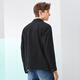 Sieben Markenmänner Printed Jacket Herren 25 Frühlings- und Sommermodentrend -Workwear -Stil -Lapeljacke Thin 126JK702 Schwarz L.