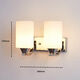 Yaotian simple modern fashion creative bedside glass wall lamp with switch living room lamp bedroom lamp aisle lamp indoor wall lamp chrome double head without switch E27*12 watt LED yellow light bulb