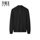 JOEONE long-sleeved T-shirt men's same style in shopping malls autumn and winter warm half-zip sweatshirt warm business outdoor inner wear slim version + black + JT1DV47027 L 175/96A(50)