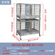 HKML double-layer stainless steel dog cage hospital cage small dog multi-layer mother cage display cabinet pet supermarket hospital foster care cage two-story 4-door 110x72x160 steel bar foster care cage new foster care cage (steel plate + steel rod)