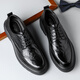 
CARTELO Brock men's leather shoes cowhide men's shoes heightened thick sole formal shoes leather shoes men 9859 black heightened 39