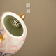 Pottery feather enamel color national trend peacock kung fu tea set one pot two cups household teapot ceramic small set tea set tea set national trend peacock rhyme Longdan teapot 3 pieces