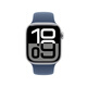 Apple/苹果 Watch Series 10 智能手表GPS款42毫米银色铝金属表壳丹宁色运动型表带S/M MX1J3CH/B