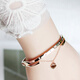 DR-FLVVS Color Gold Bracelet Korean Style Heart Girl Simple Roman Numeral Rose Gold Korean Bracelet Black Four-Leaf Clover