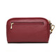 Crocodile shirt double zipper first layer cowhide wrist bag women's clutch bag simple long wallet T2008 wine red