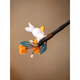 Shijun (SHIJUN) velvet flower hairpin, ancient style, cute, retro, osmanthus rabbit, imitation super fairy temperament, Hanfu accessories, hairpin, women's headwear, hairpin