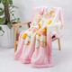 Cute Rabbit Prince Baby Blanket Children's Double-layer Thickened Baby Cover Blanket Autumn and Winter Double-sided Velvet Blanket Baby Winter Quilt New Pink Duckling 105*135 or so
