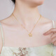 Zokai yellow 18K gold pendant butterfly necklace enamel necklace Chinese style birthday gift D11104