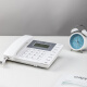 
Double-child landline home wired landline office business telephone corded telephone caller ID 13567 stylish wide body black