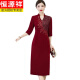 
Hengyuanxiang 2025 summer new mother dress Chinese style high-end mother-in-law wedding banquet high-end banquet dress Pink 6626 [Counter quality] L 165 [110Jin [Jin equals 0.5 kg] below]