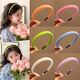 BARY REEF2024 Korean new children's hairband internet celebrity same style green headband hairpin girls high-looking hair bundle headdress light purple