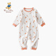 Classic Teddy children's jumpsuit boy's rompers baby romper baby pajamas outing clothes 1-3-6 years old letter dinosaur white 120cm