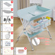 Habik Diaper Table Baby Care Table Multifunctional Foldable Infant Touch Table Newborn Diaper Changing Table White Deer-Castle Gray Comfortable Style (Storage Basket + Clothes Drying Rod + Storage Rack)