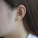 GEM STONE KING Green Peridot Earrings 925 Silver Female Princess Diana Style Colored Gemstone Earrings as a Chinese Valentine's Day Gift for Your Girlfriend Green Peridot