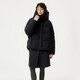 Tambor down jacket women's short detachable hood fashion large silhouette autumn and winter coat thick 530368D black 165