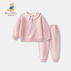 ClassicTeddy classic Teddy children's clothing girls' suit children's sweatshirt pants two-piece set sports casual children's clothing pink 110
