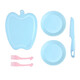 XIAO TIAN LAI children's knife set does not hurt hands, safe fruit knife, children's special plastic knife, cooking kitchen tools, kitchen utensils, blue fruit board, fruit knife, 2 forks, spoons, plates, 2 rolling pins