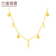 Liufu -Schmuckfußgold -Inspirationserie Happy Miaoqu Gold Halskette Set Kettengeschenk GJG0031DS 3,57 Gramm (einschließlich Arbeitskosten 695 Yuan)