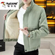 Woodpecker jacket men's autumn and winter 2025 velvet thickened trendy handsome casual versatile jacket tops young men's clothing K108/velvet/beige XL