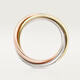 Cartier men's and women's rings Trinity series rose gold gold platinum diamond three-ring medium ring 2024 new three colors 45