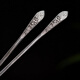 S925 silver hairpin simple embossed peony Chinese style ancient style hairpin new Chinese style republic of China rich and powerful - single